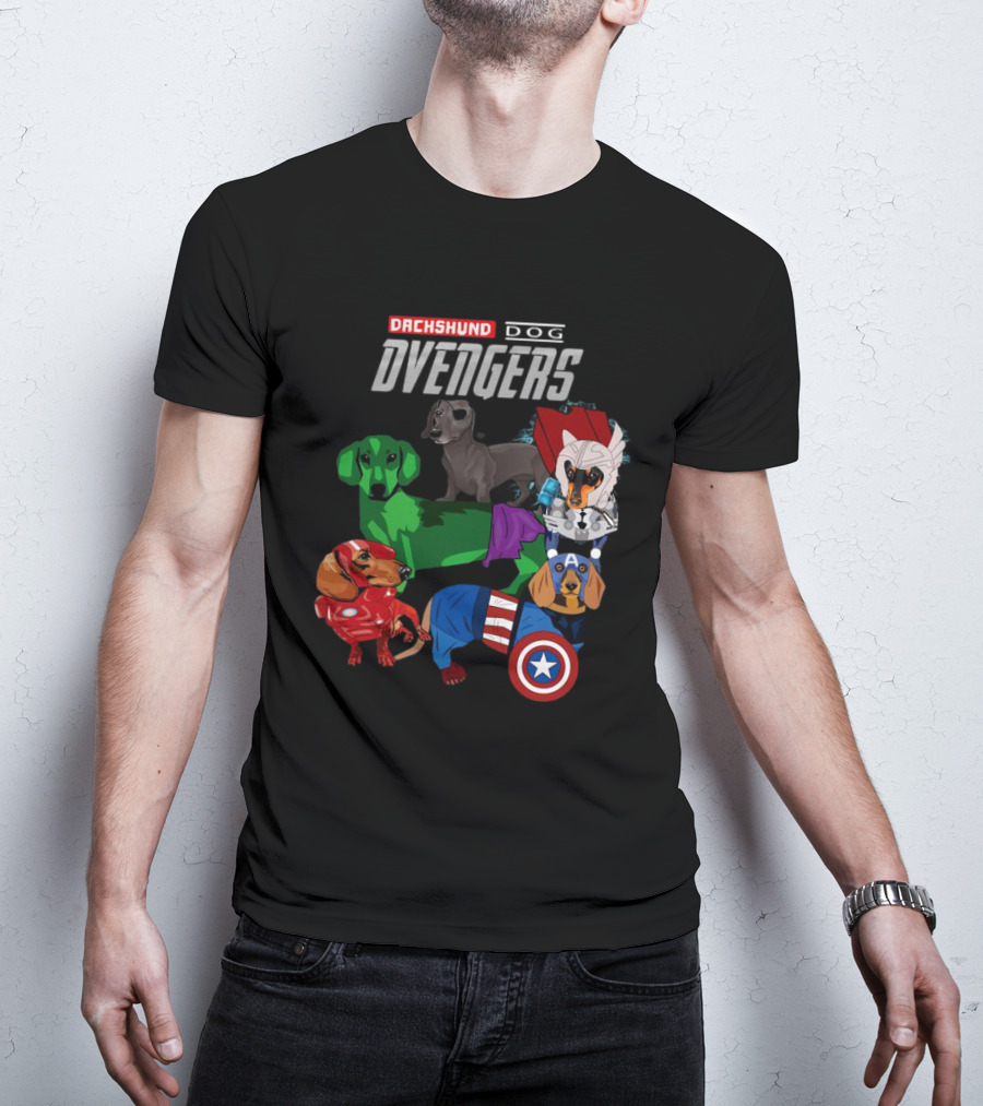 Dachshund Dog Dvengers Marvel-Inspired Hero Dogs T-Shirt