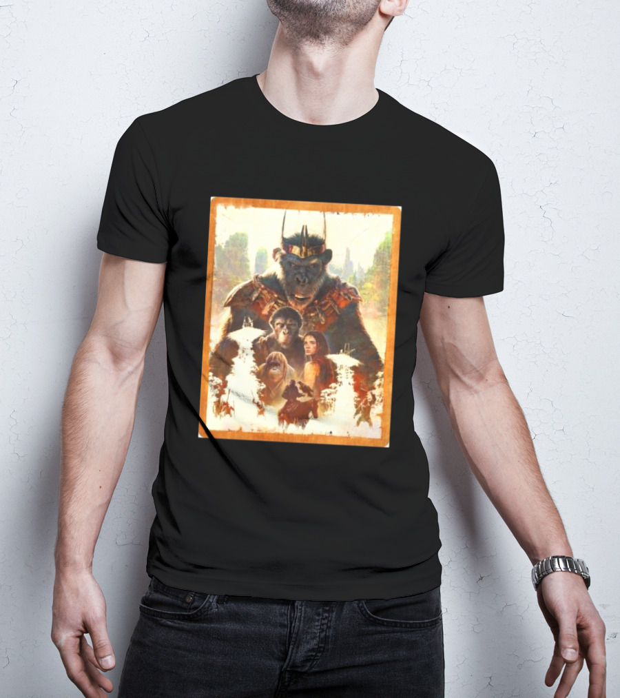 Kingdom Of The Planet Of The Apes Powerful Leadership Apes And Human Alliance T-Shirt