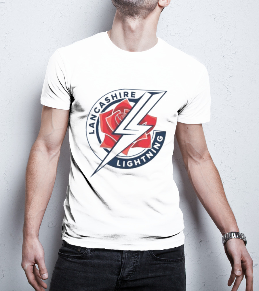 Lancashire Lightning Red Rose Emblem T-Shirt