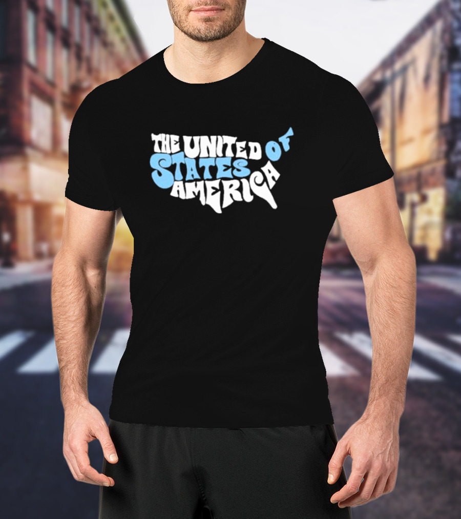 The United States Of America Vintage Map Design Typography T-Shirt