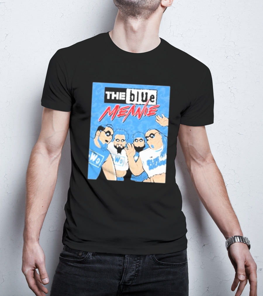 The Blue Meanie NWo Wrestling Comic Style Group T-Shirt