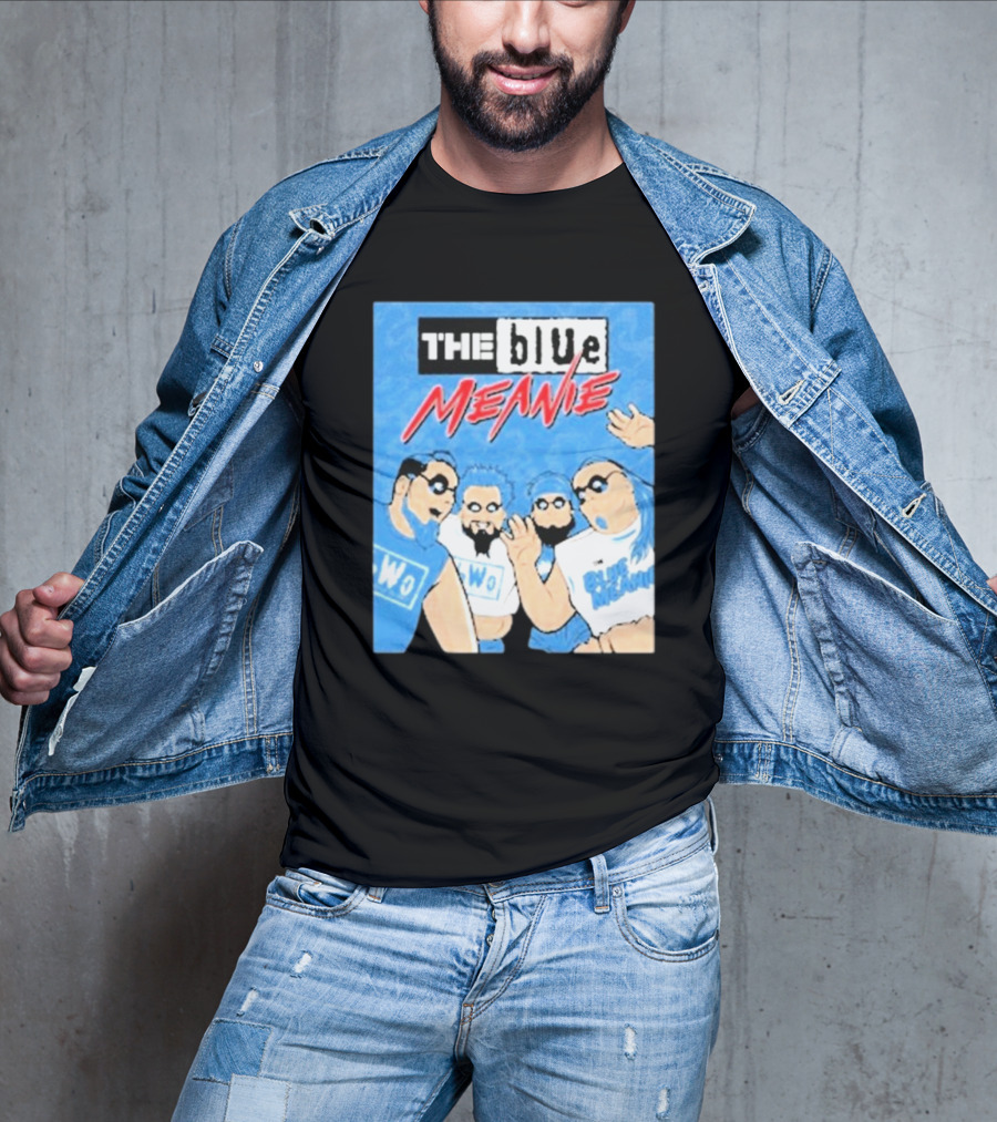The Blue Meanie NWo Wrestling Comic Style Group T-Shirt
