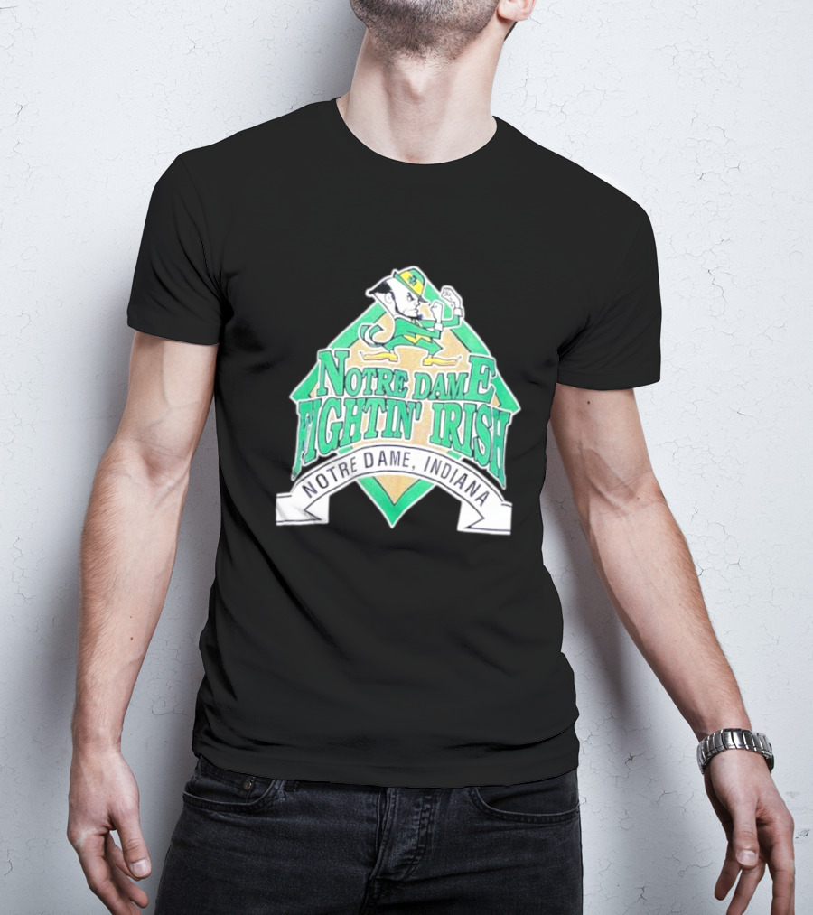 Notre Dame Fightin Irish Notre Dame Indiana Logo With Leprechaun T-Shirt