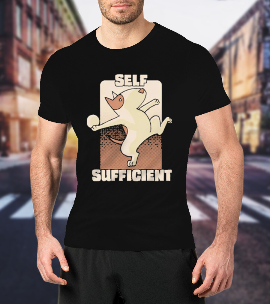 Self Sufficient Bull Terrier T-Shirt