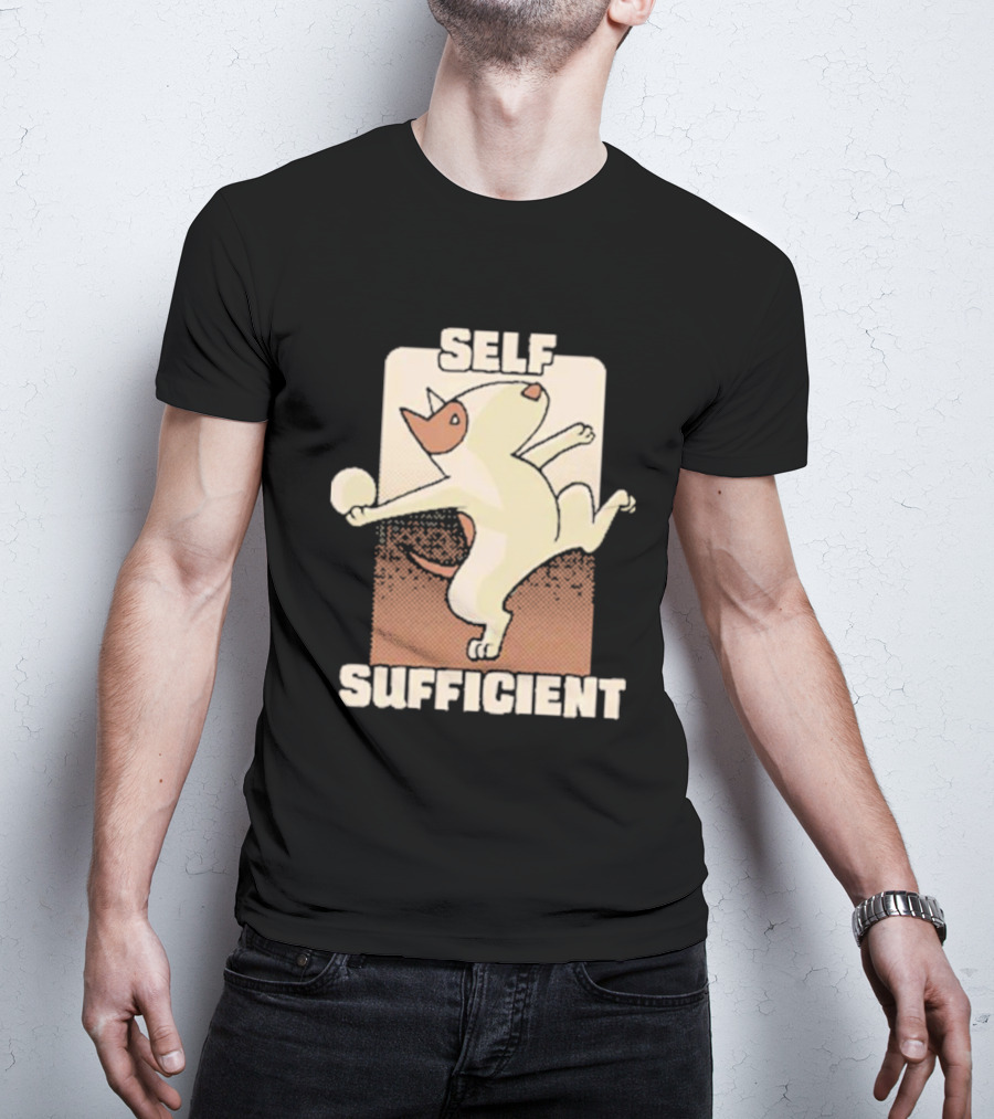 Self Sufficient Bull Terrier T-Shirt