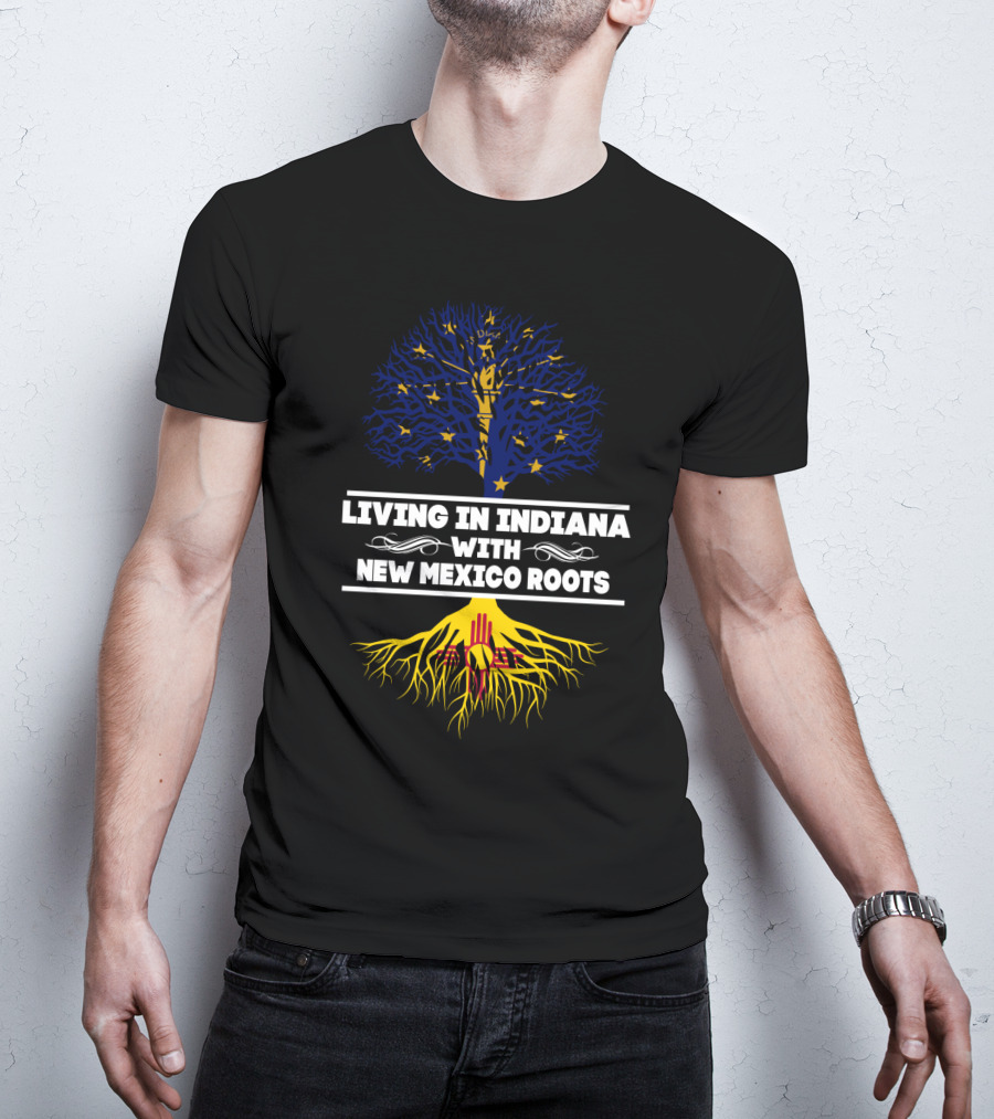 Embracing Indiana Life With Deep New Mexico Heritage Symbolism T-Shirt