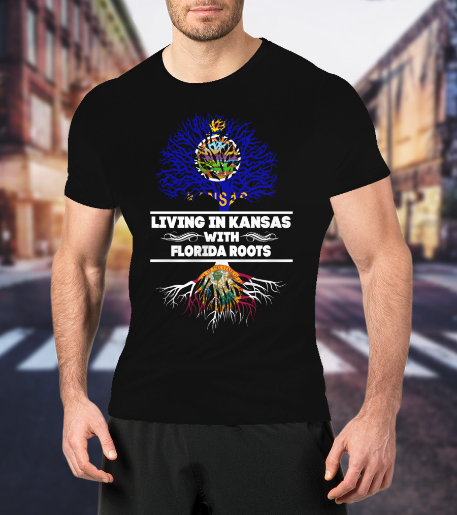 Kansas State Pride With Florida Heritage Tree Elements T-Shirt