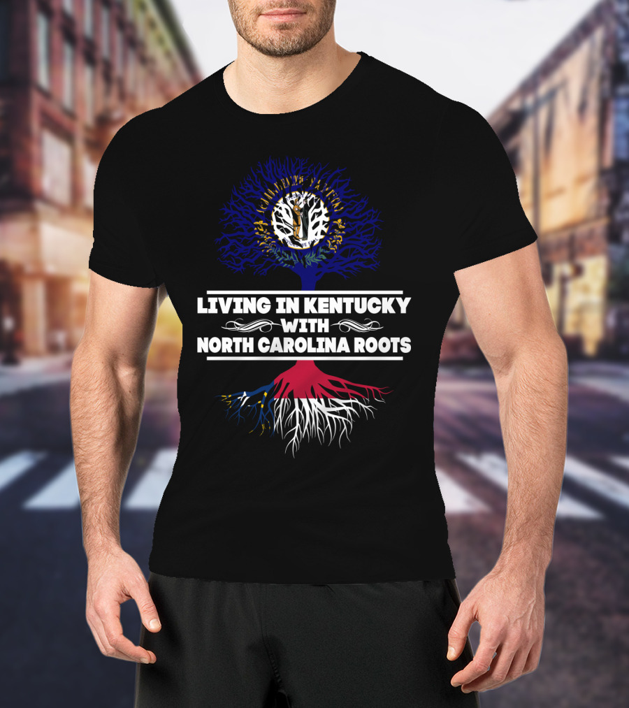 Kentucky Lifestyle Blended With Deep North Carolina Roots Tree T-Shirt