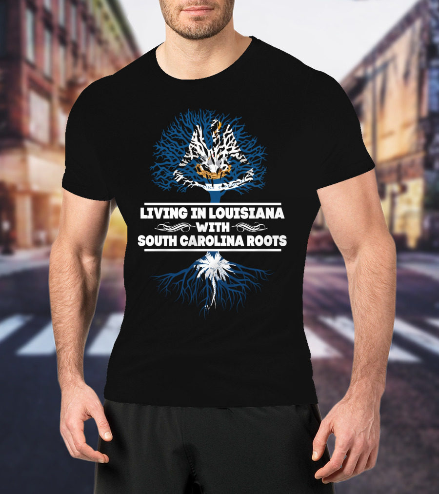 Louisiana Life And South Carolina Heritage: State Pride Tree T-Shirt