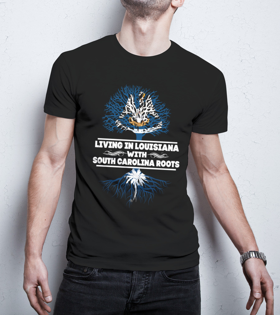 Louisiana Life And South Carolina Heritage: State Pride Tree T-Shirt