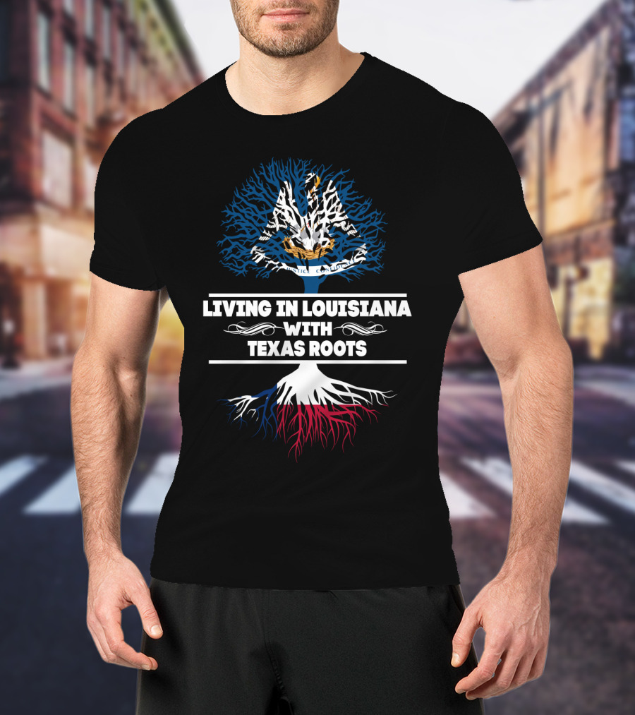 Louisiana Living Texas Roots Heritage Tree T-Shirt
