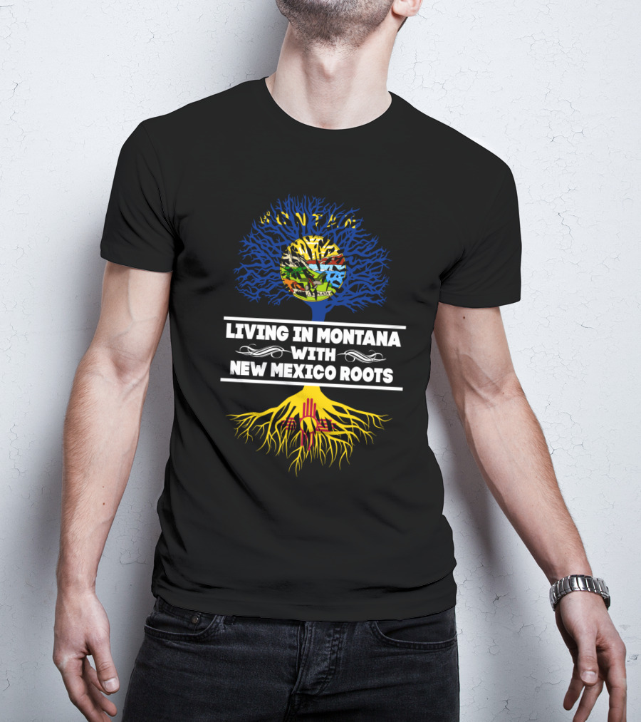 Montana Living New Mexico Roots Heritage With State Symbols T-Shirt