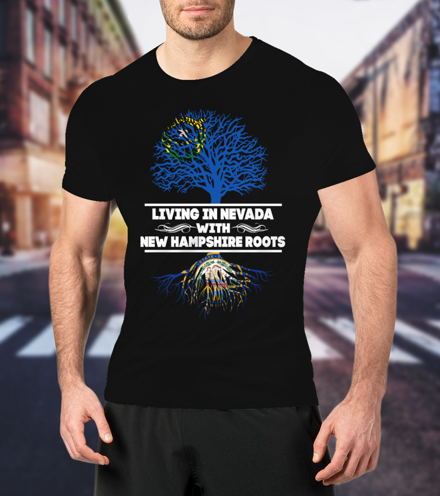 Nevada Lifestyle Blended With Deep New Hampshire Heritage And State Symbols T-Shirt
