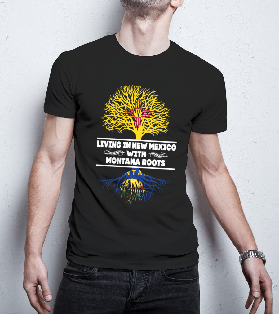 New Mexico Living Embracing Montana Roots With Zia Sun And Scenic Heritage Tree T-Shirt