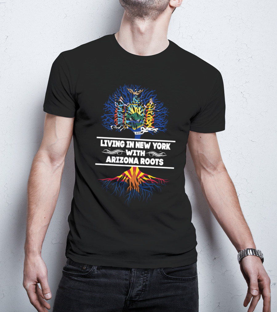 New York City Life Embracing Arizona Heritage With State Flag Colors T-Shirt