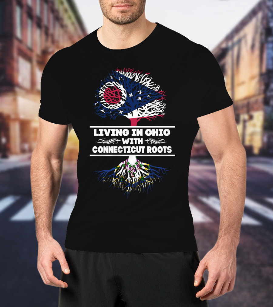 Ohio Pride With Deep Connecticut Heritage Roots Tree T-Shirt
