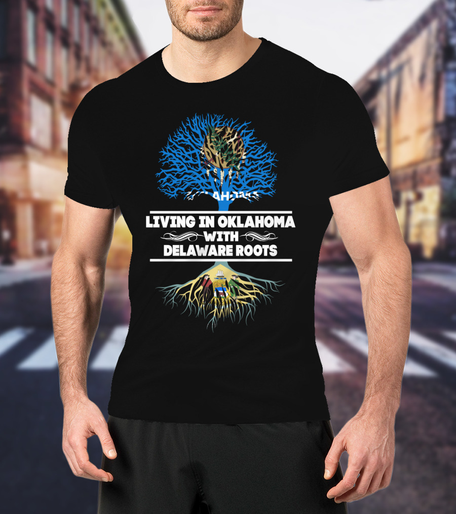 Oklahoma Pride With Delaware Heritage Tree T-Shirt