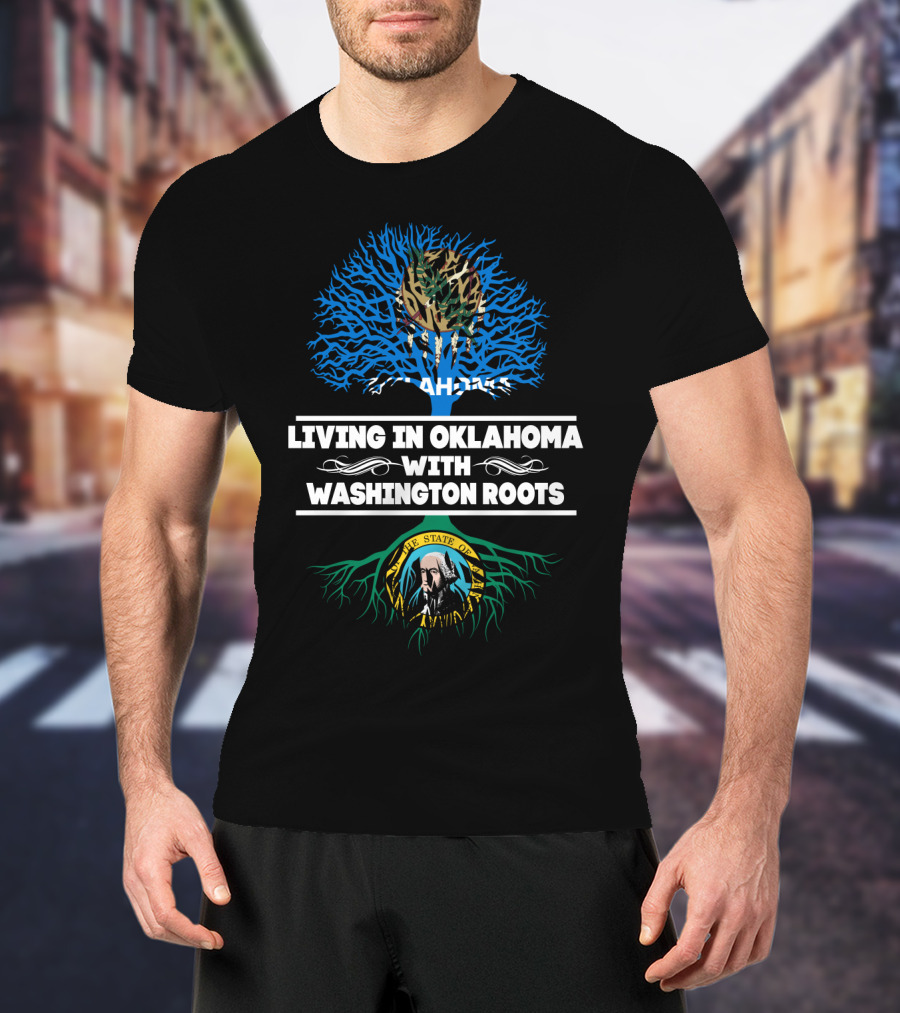 Oklahoma Life With Washington State Heritage Tree T-Shirt