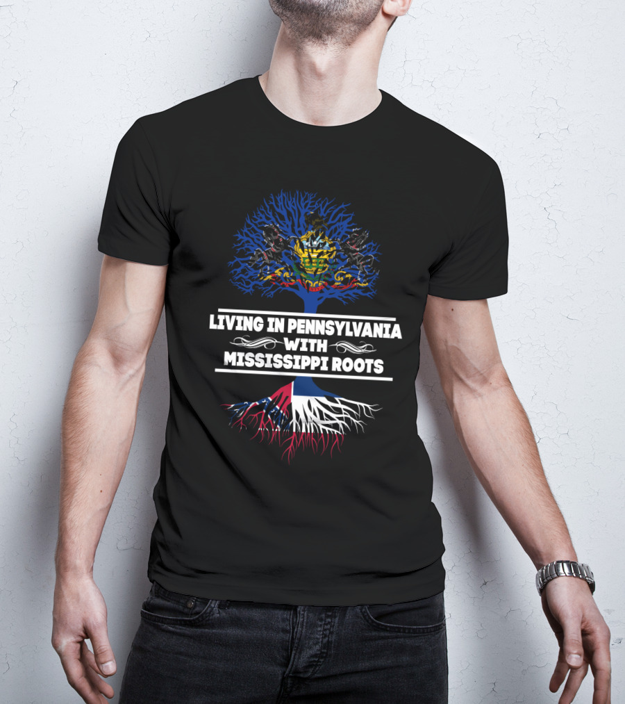 Pennsylvania Heritage Celebrating Mississippi Roots With State Symbolic Tree T-Shirt
