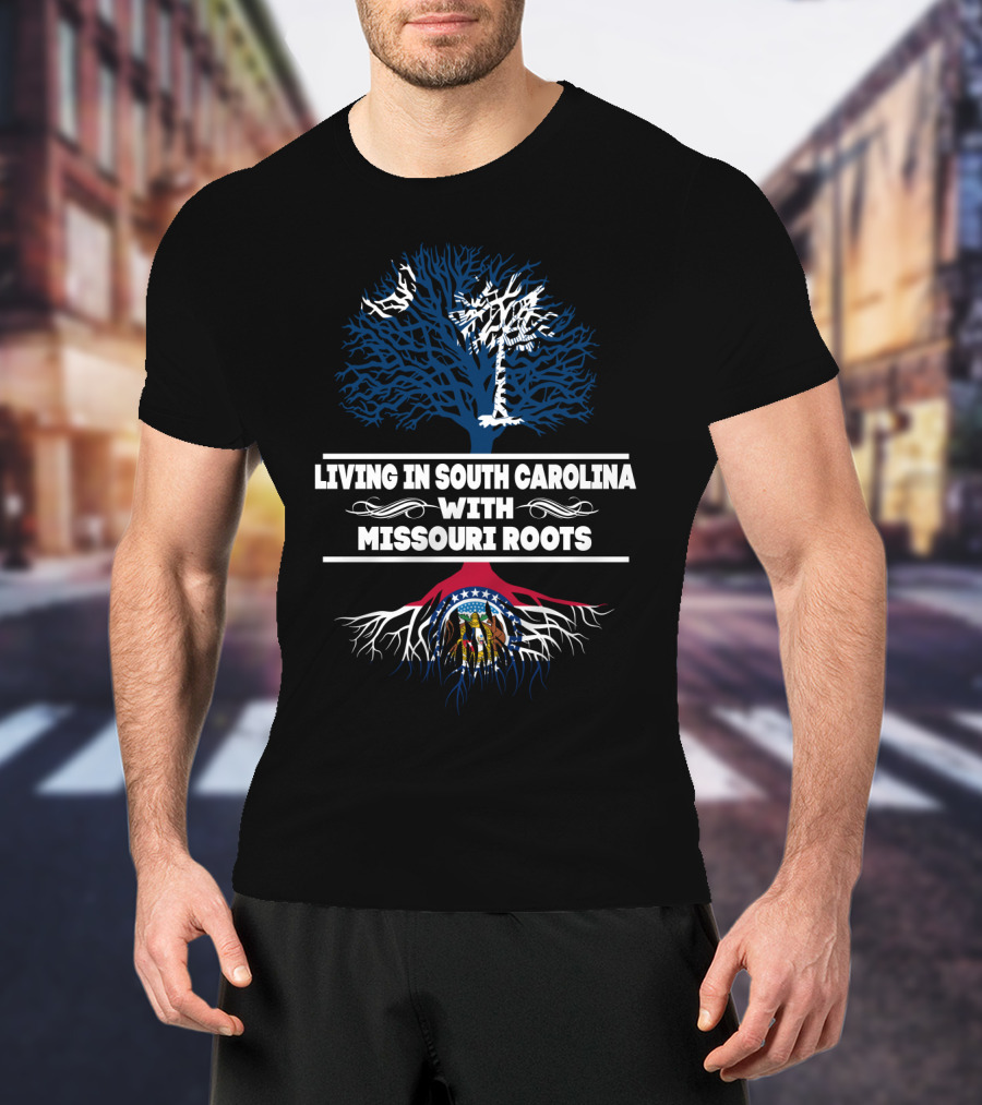Living In South Carolina With Missouri Roots Emphasized By State Symbols T-Shirt