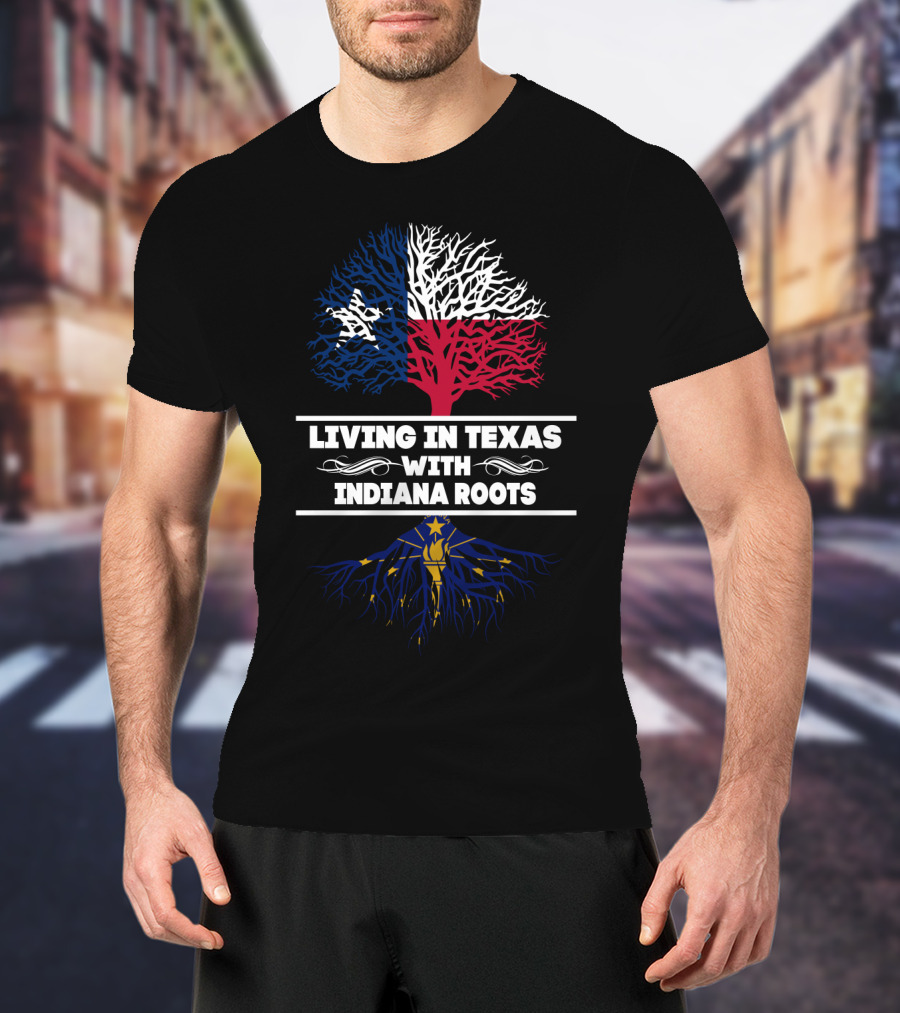 Texas Pride Tree With Indiana Heritage Roots T-Shirt