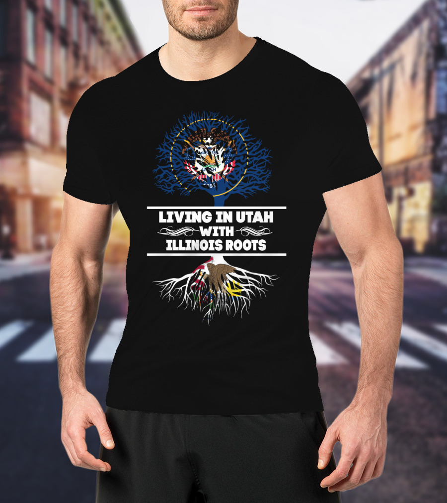 Utah State Seal Living Identified By Illinois State Symbolic Roots T-Shirt