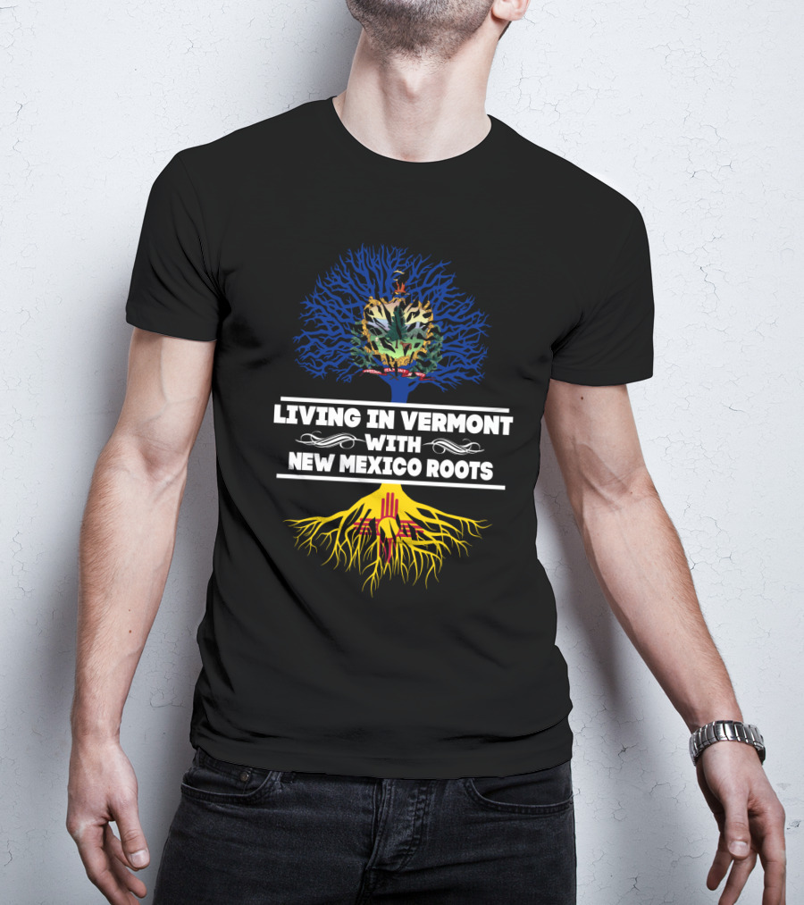 Vermont Residency New Mexico Heritage Tree Symbols T-Shirt