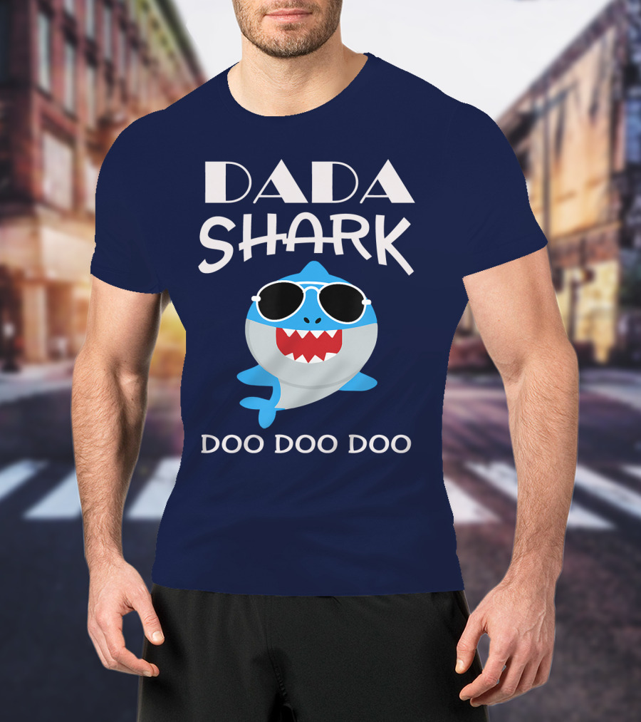 Dada Shark Doo Doo Doo Sunglasses Fun T-Shirt