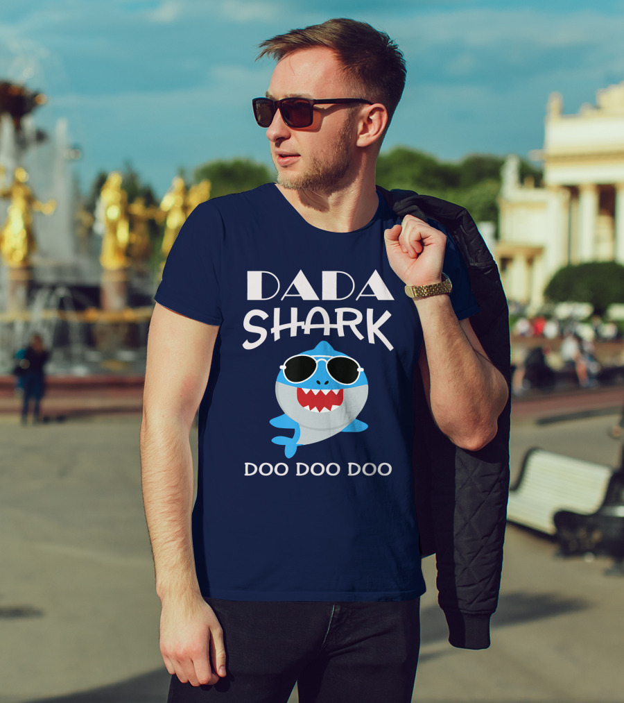 Dada Shark Doo Doo Doo Sunglasses Fun T-Shirt