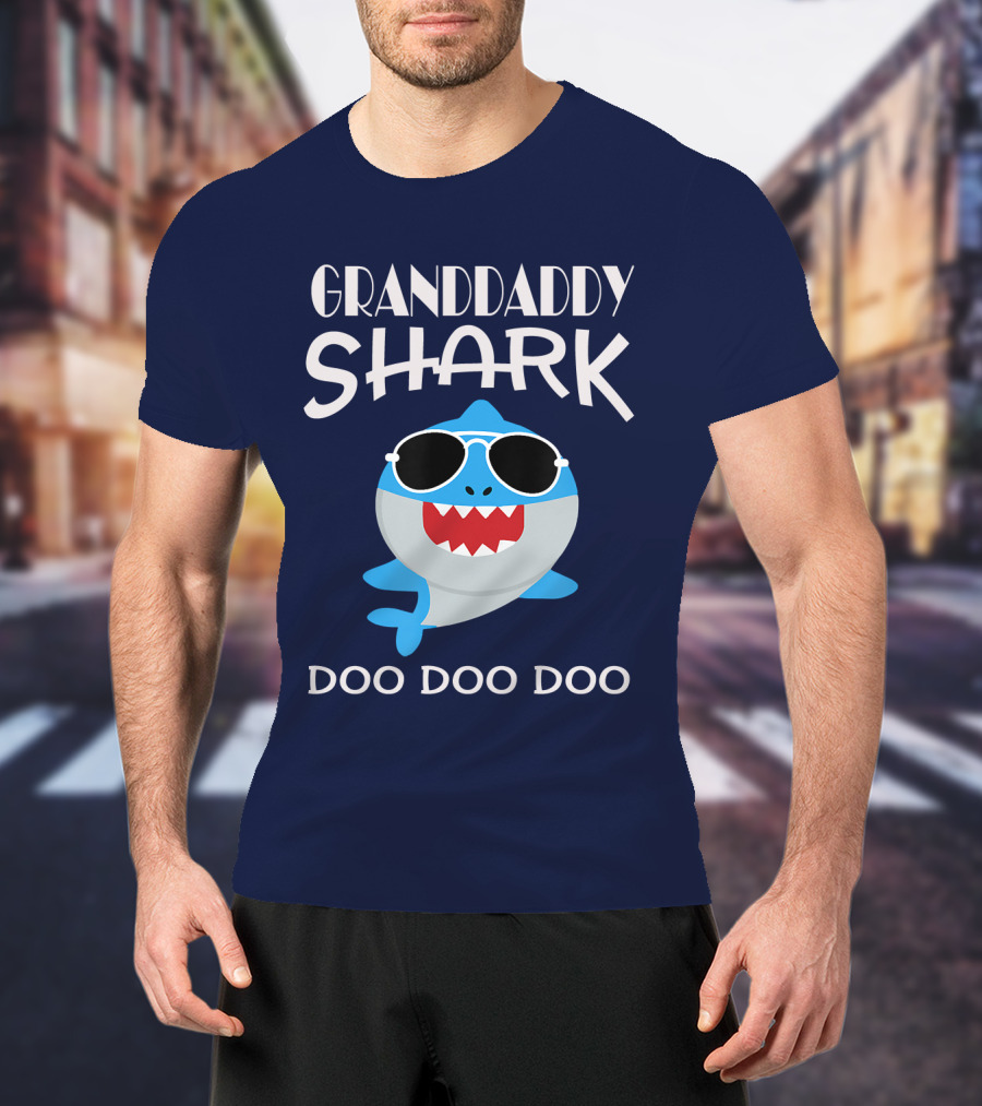 Grandaddy Shark Doo Doo Doo Sunglasses Cool Shark T-Shirt