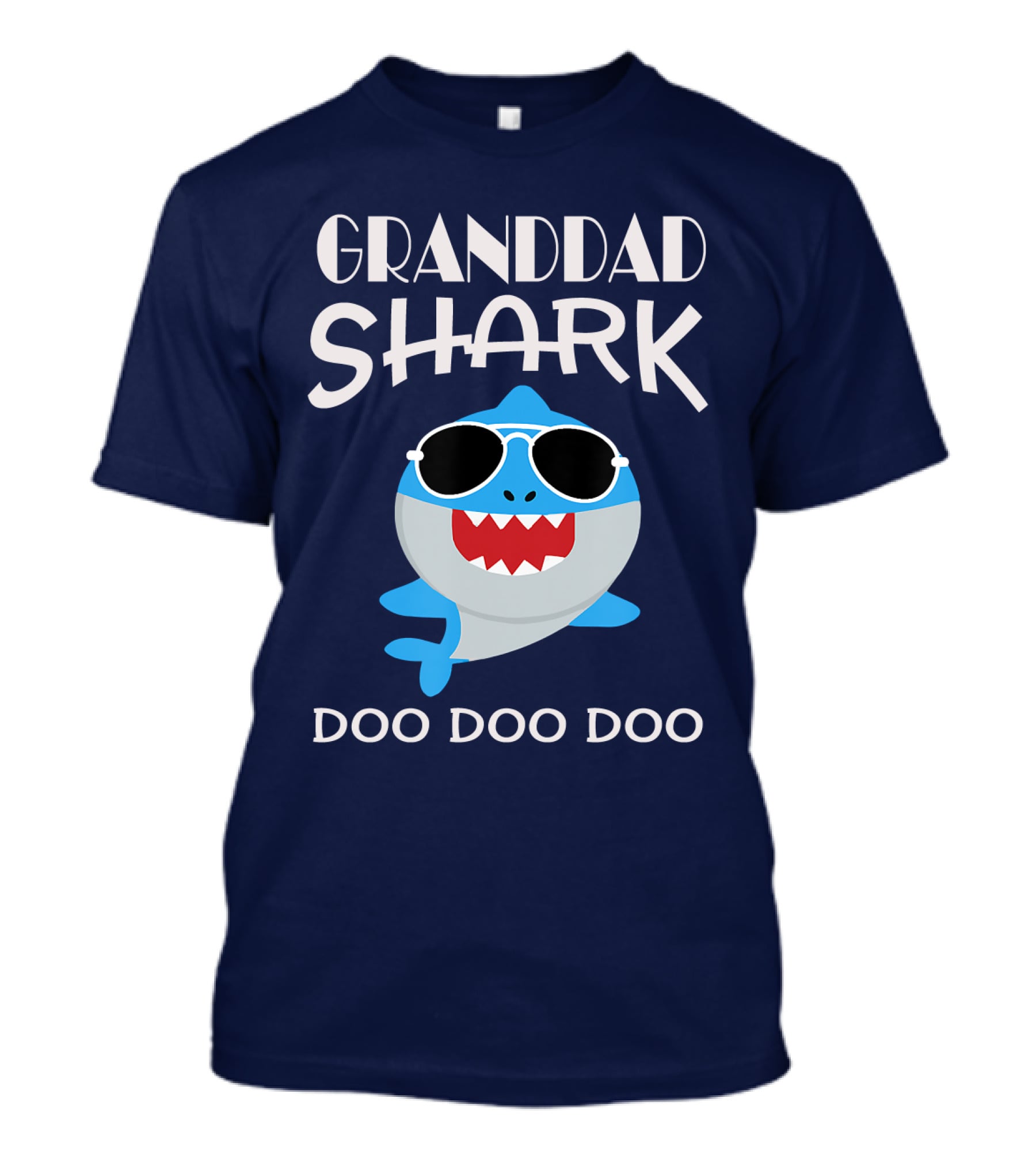 Granddad Shark Doo Doo Doo Sunglasses Cartoon Character T-Shirt