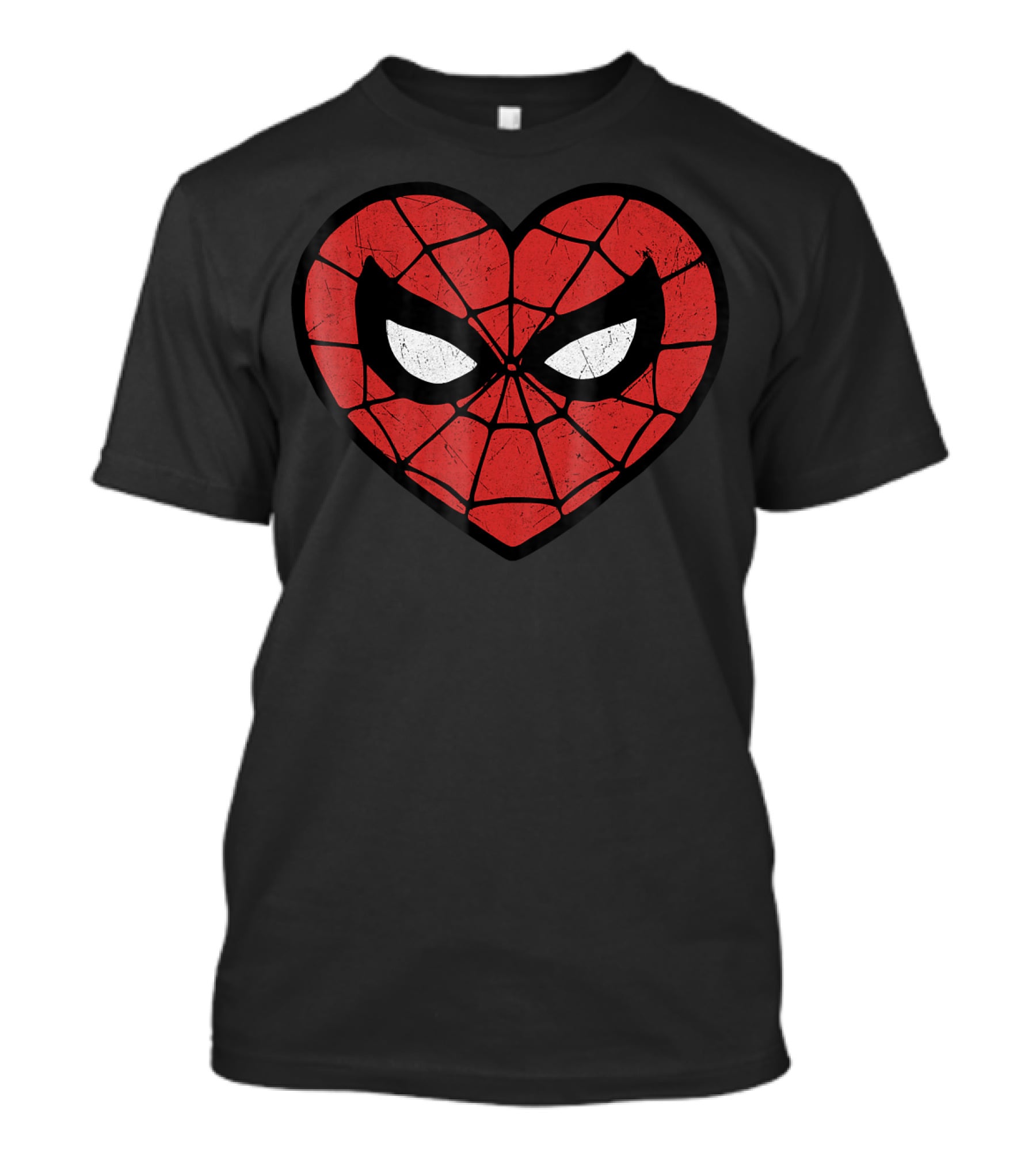 Marvel Spider Man Heart Face Mask Valentines T-Shirt