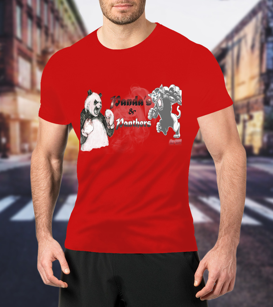 Panda's And Panthers Boxing Face-Off T-Shirt