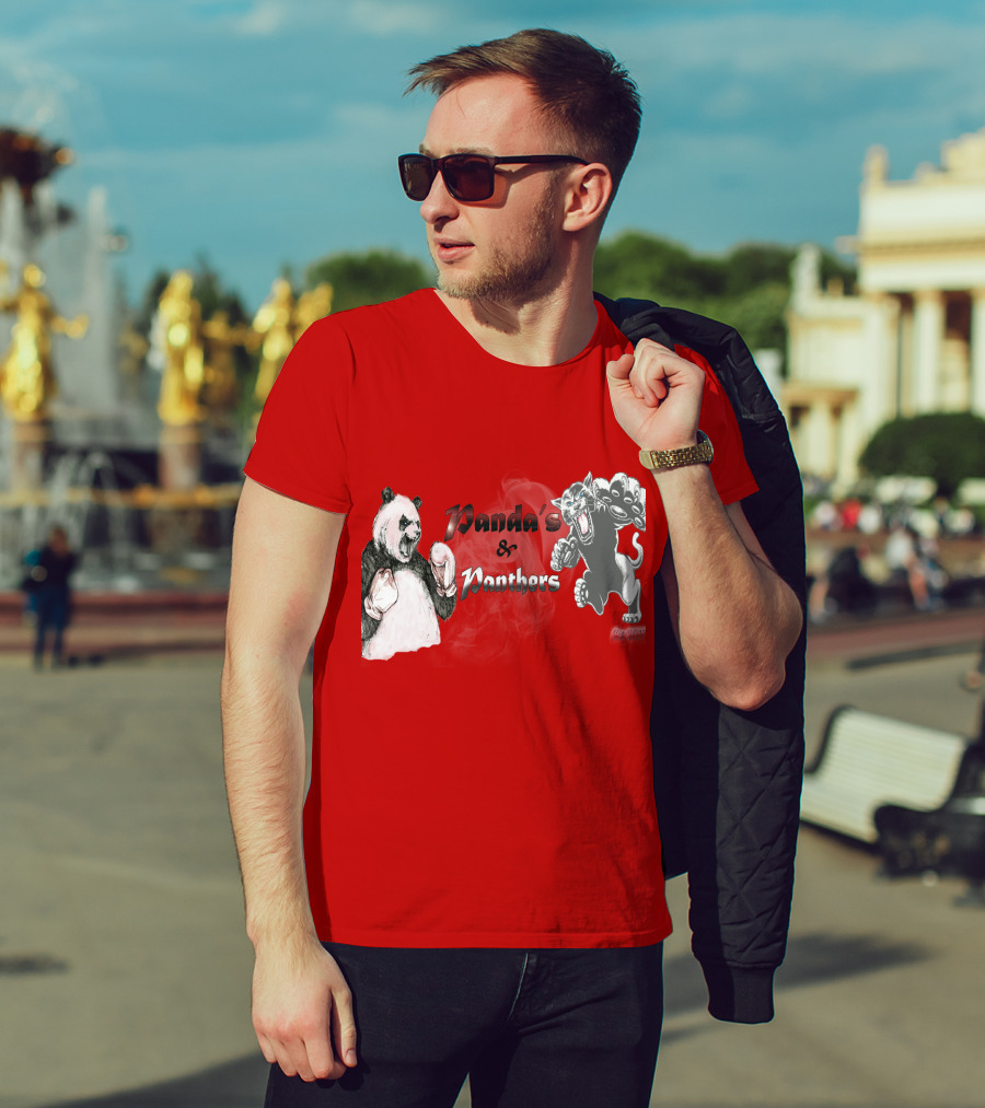 Panda's And Panthers Boxing Face-Off T-Shirt