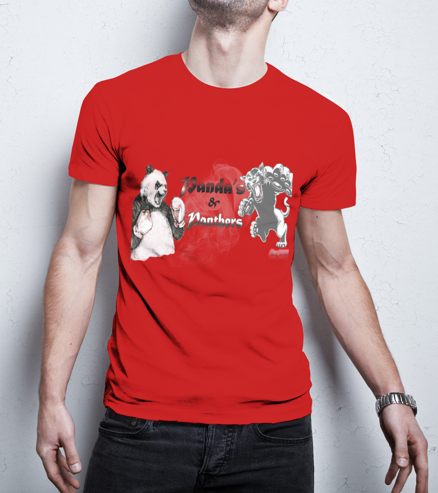 Panda's And Panthers Boxing Face-Off T-Shirt