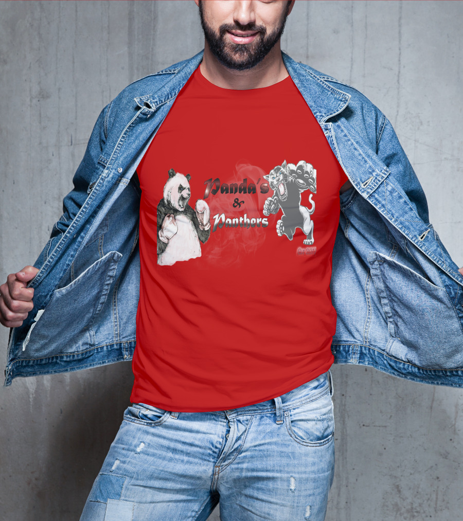 Panda's And Panthers Boxing Face-Off T-Shirt