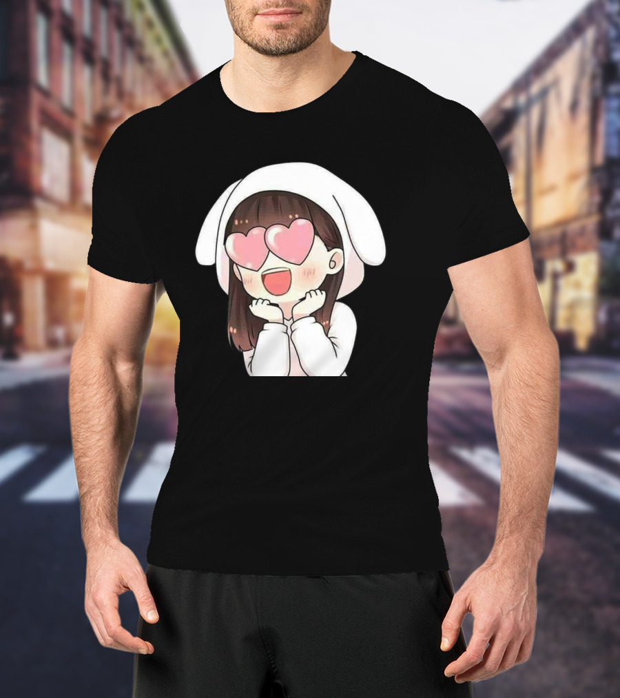 Chibi Totoro My Neighbor Totoro Slim Fit Mens Printed Sale Heart Eyes T-Shirt