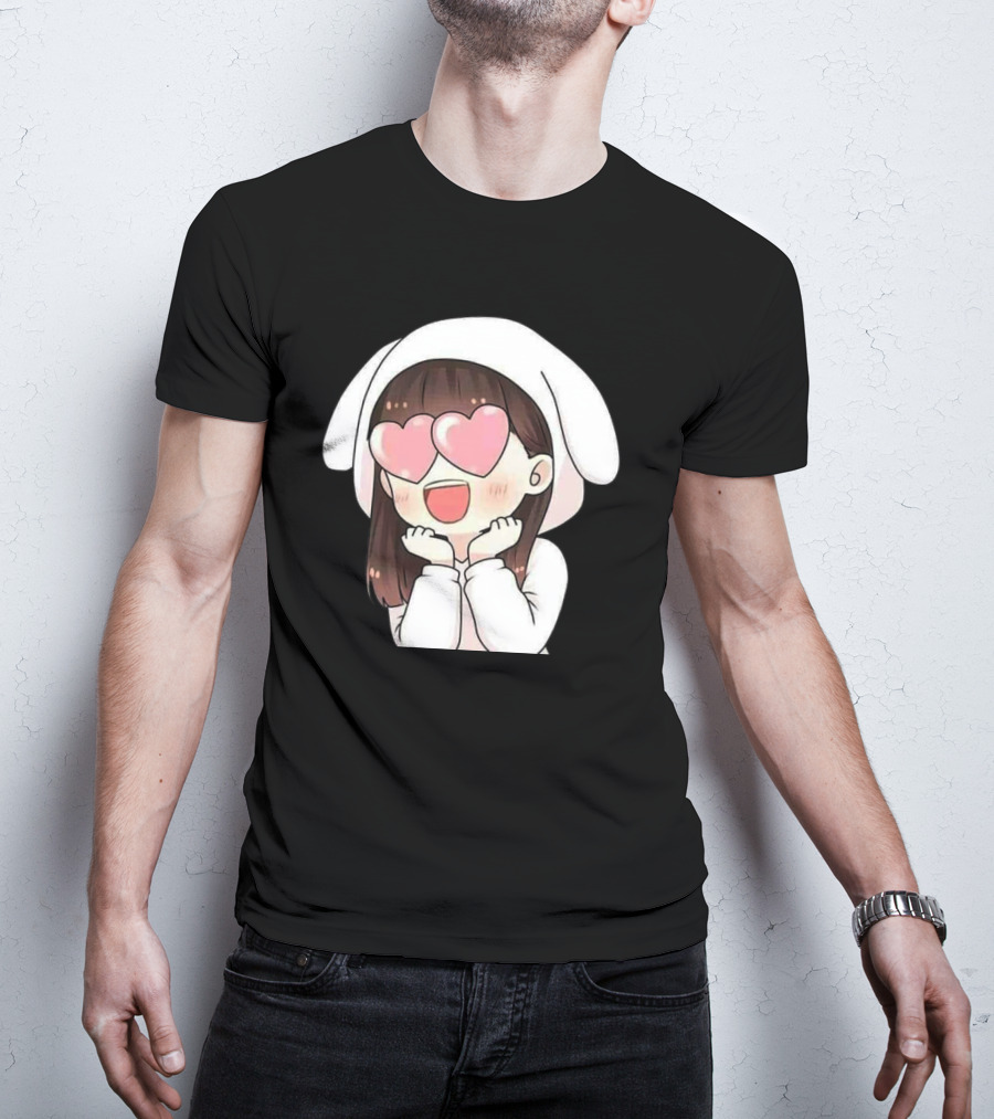 Chibi Totoro My Neighbor Totoro Slim Fit Mens Printed Sale Heart Eyes T-Shirt