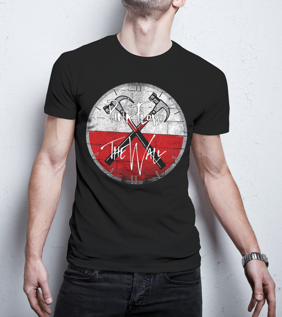 Pink Floyd The Wall Crossed Hammers Brick Circle T-Shirt