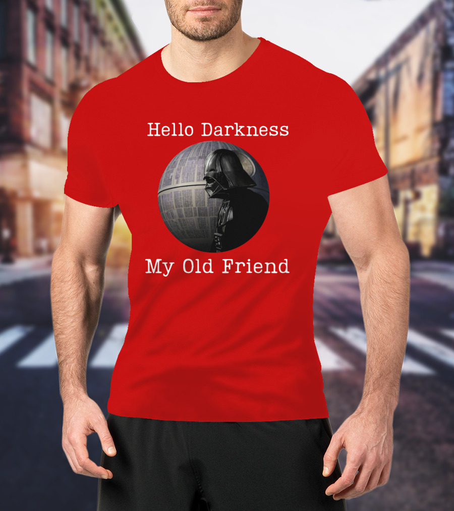 Darth Vader Hello Darkness My Old Friend Death Star T-Shirt