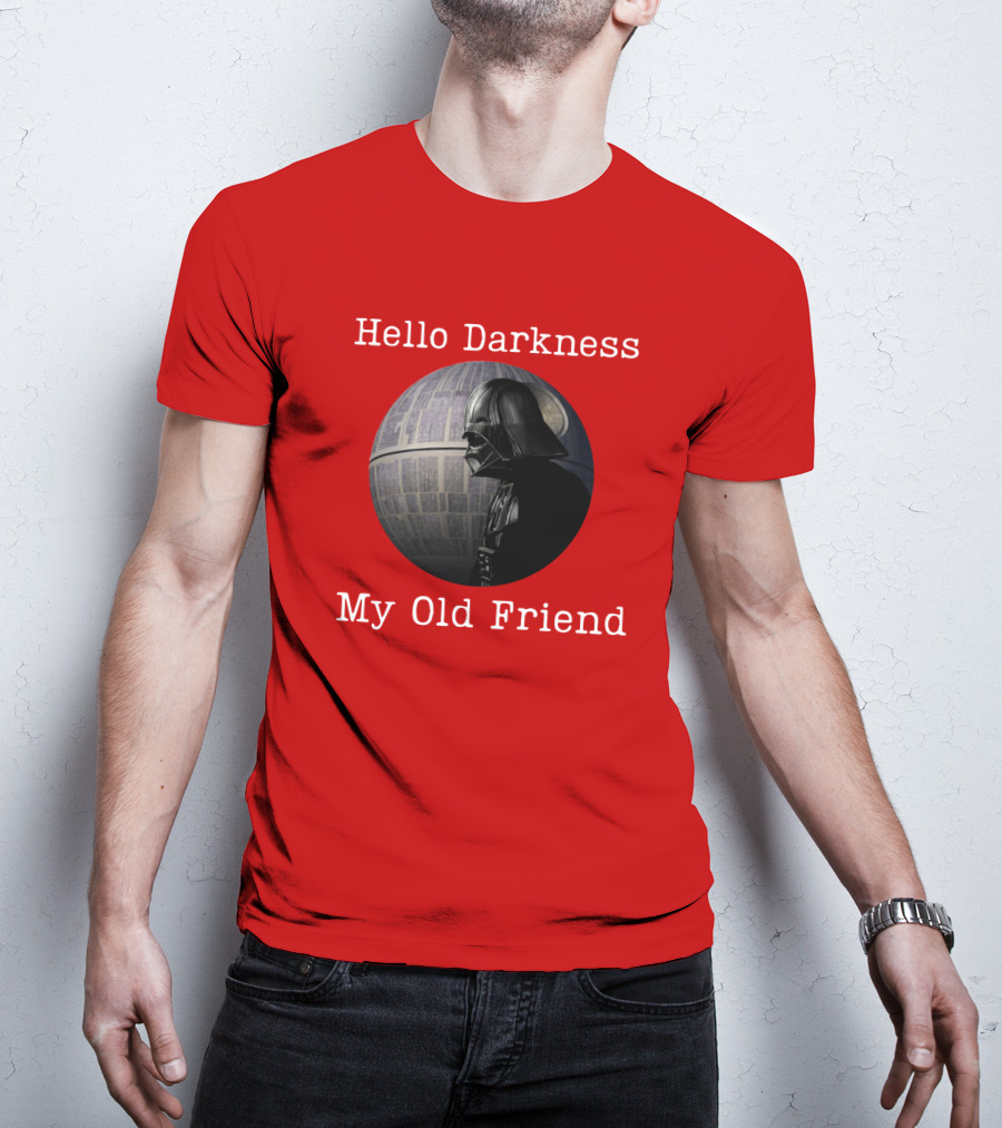 Darth Vader Hello Darkness My Old Friend Death Star T-Shirt