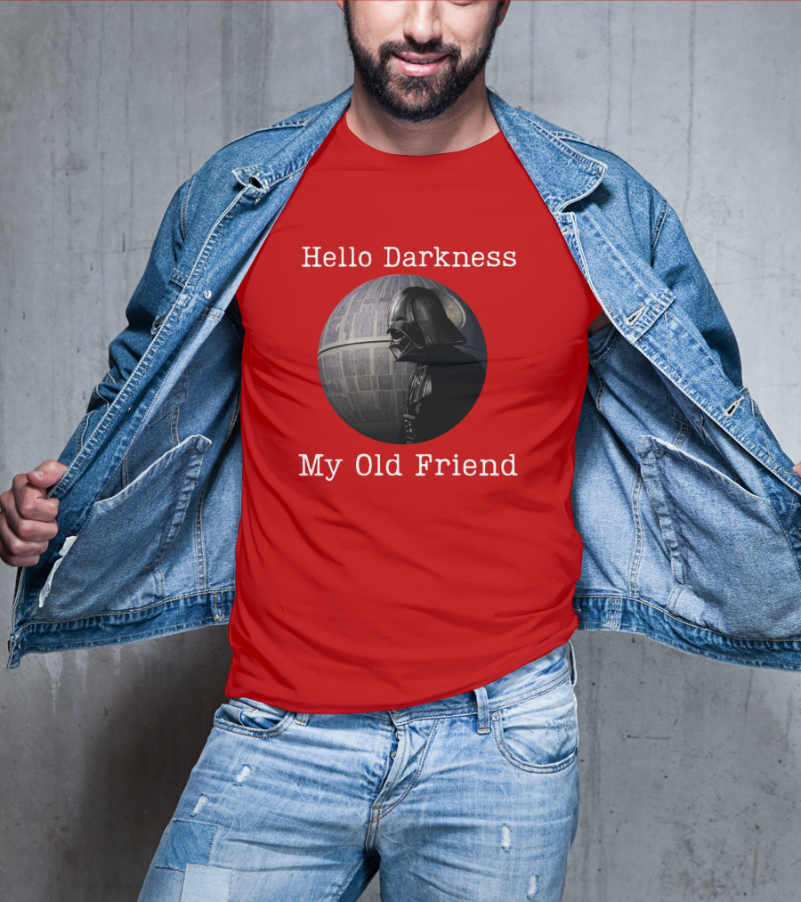 Darth Vader Hello Darkness My Old Friend Death Star T-Shirt