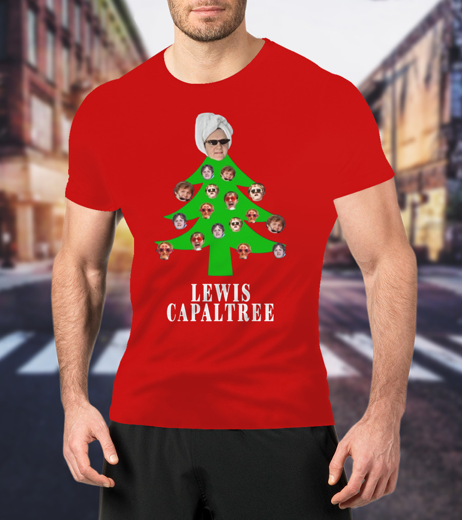 Lewis Capaltree Christmas Tree Face Collage Jumper T-Shirt