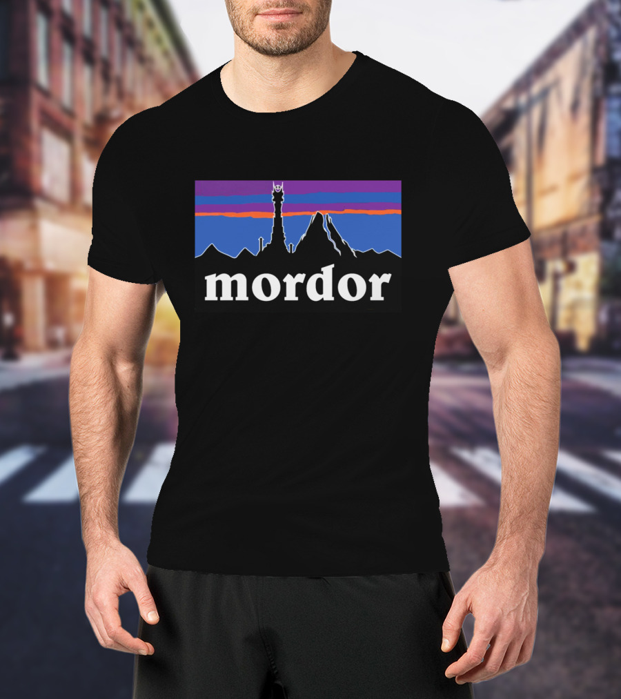 Mordor Eye Of Sauron Sunset Landscape T-Shirt