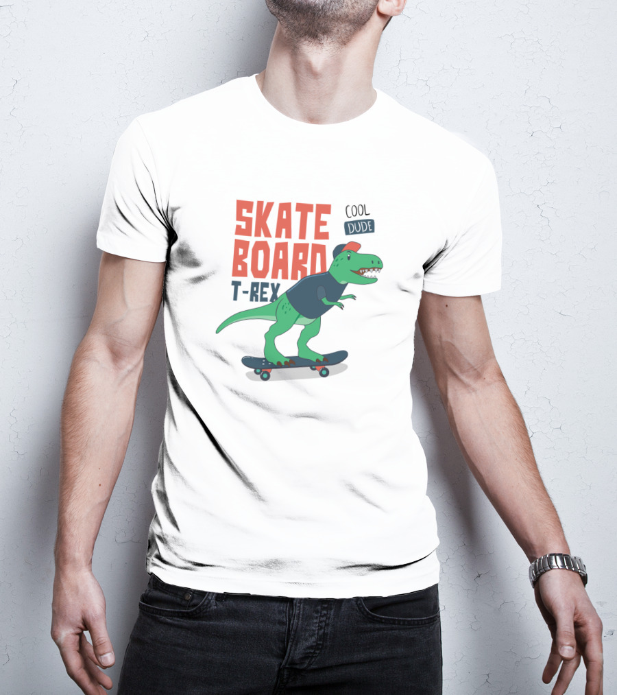Skateboard T-Rex Cool Dude T-Shirt