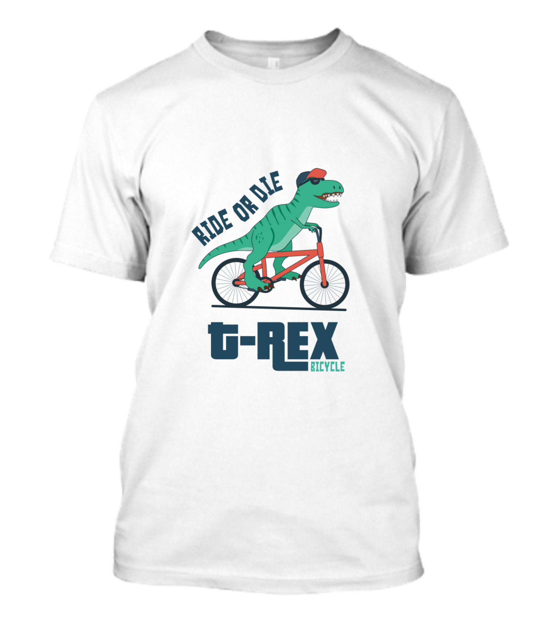 Ride OR Die T-Rex Bicycle T-Shirt