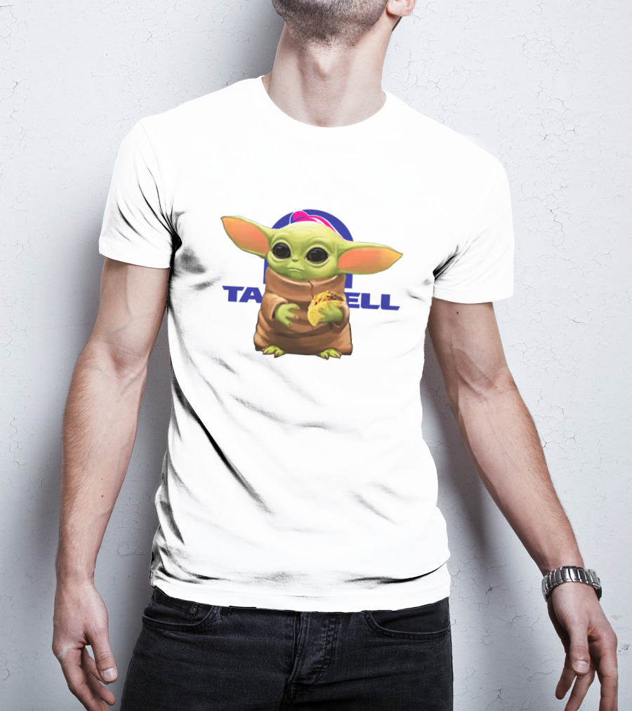 Baby Yoda Holding Taco Bell Taco T-Shirt