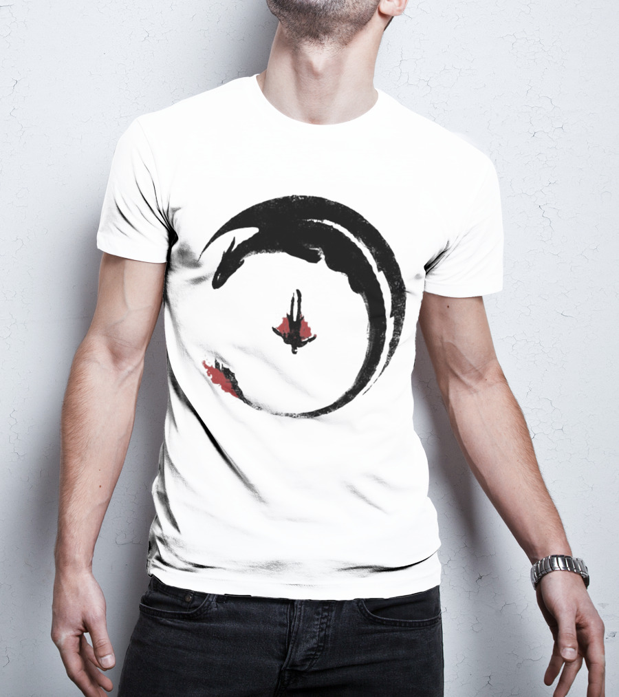 Hiccup And Toothless Fly Artistic Circular T-Shirt