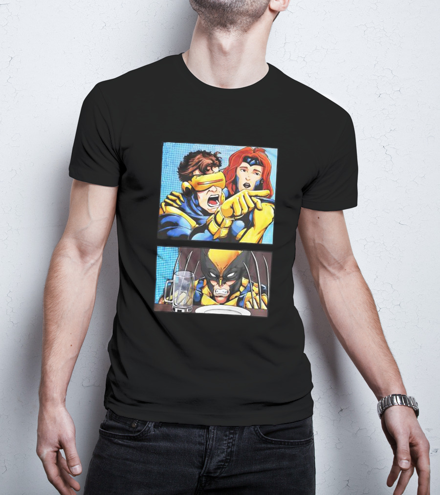 Cyclops And Jean Grey Arguing With Wolverine Meme T-Shirt
