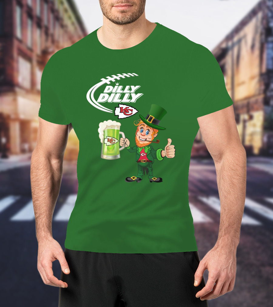 Dilly Dilly Chiefs Leprechaun St Patrick's Day Drink T-Shirt